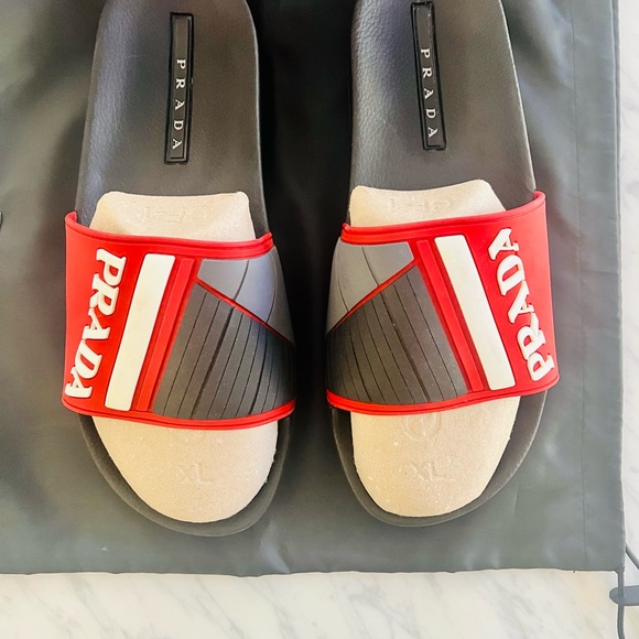NWT Prada Linea Rossa Slide Sandals 11 US - Picture 3 of 14